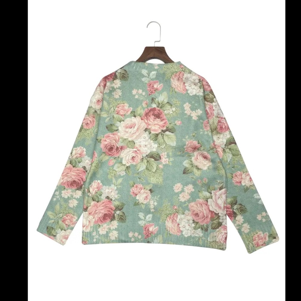 Floral Knit Cardigan Sweater - Picture 5 of 5